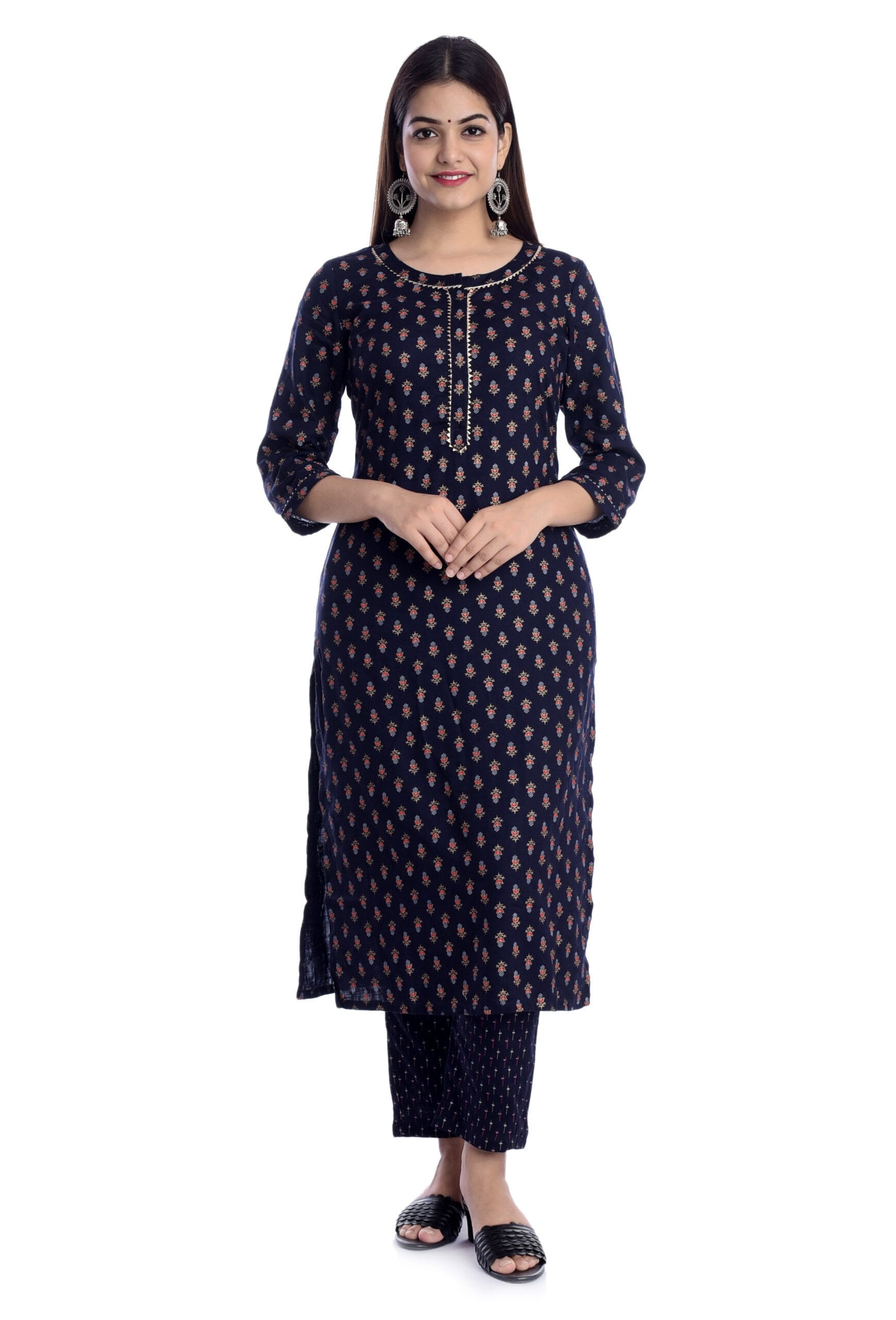 Buy Jaipur Kurti Blue Printed Kurta & Palazzo Set for Women's Online @ Tata  CLiQ